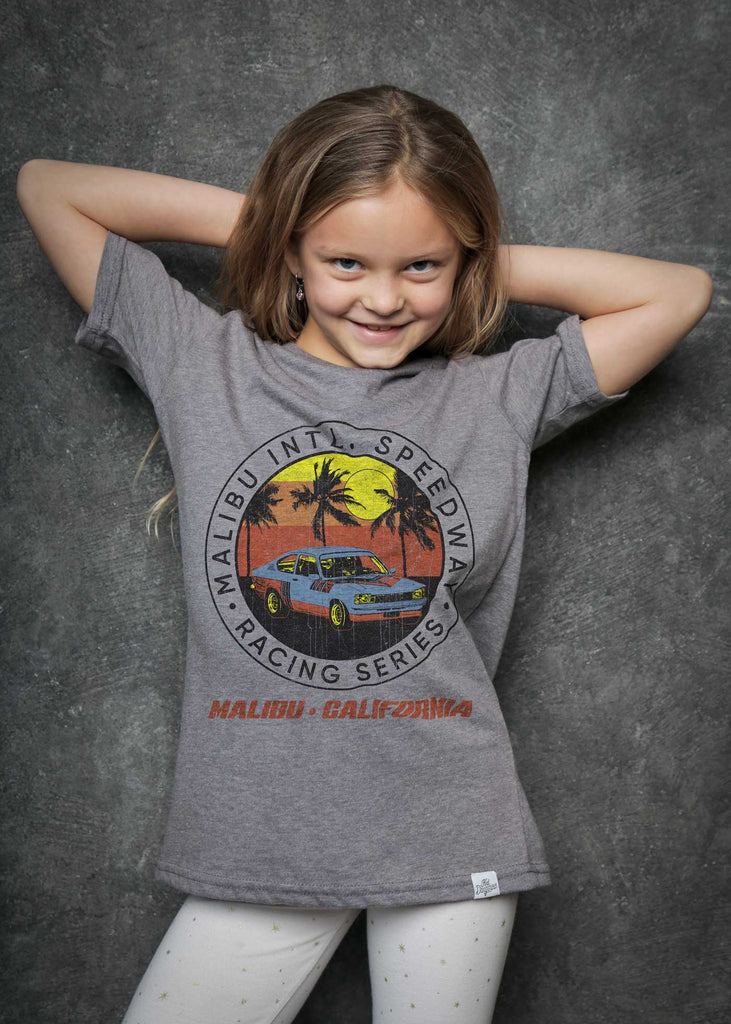 — Kid\'s Speedway Heather Grey Kid Dangerous T-Shirt Malibu