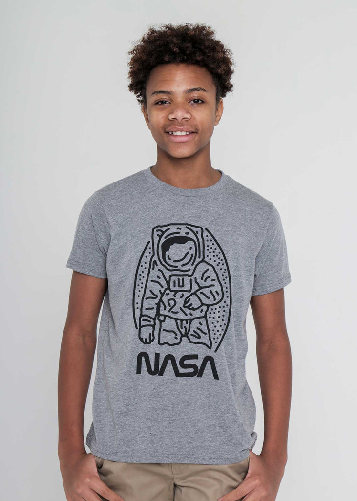 Minimal Kid\'s — Heather Grey T-Shirt NASA Dangerous Kid Astronaut