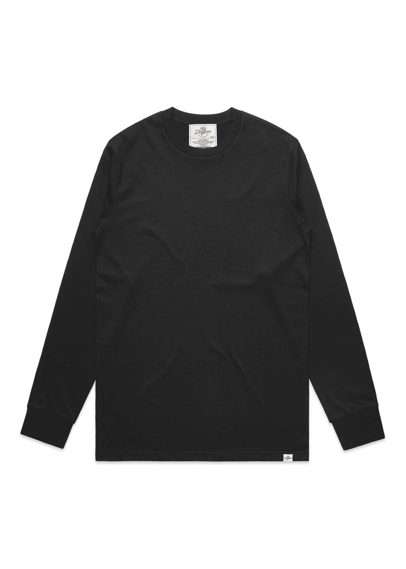 Men's Black Heavyweight Long Sleeve T-Shirt