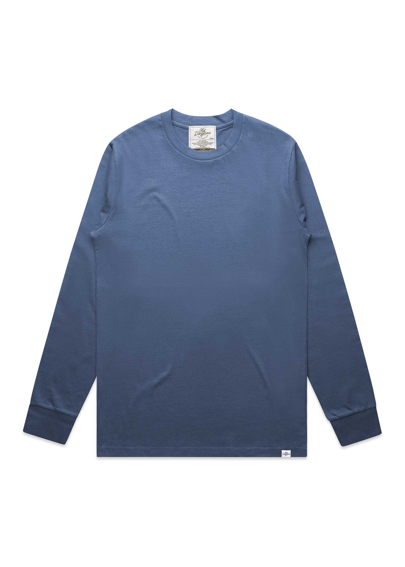 Men's Slate Blue Heavyweight Long Sleeve T-Shirt