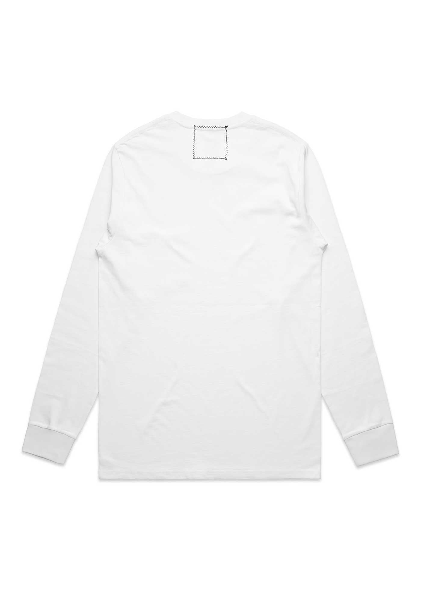 Men's White Heavyweight Long Sleeve T-Shirt