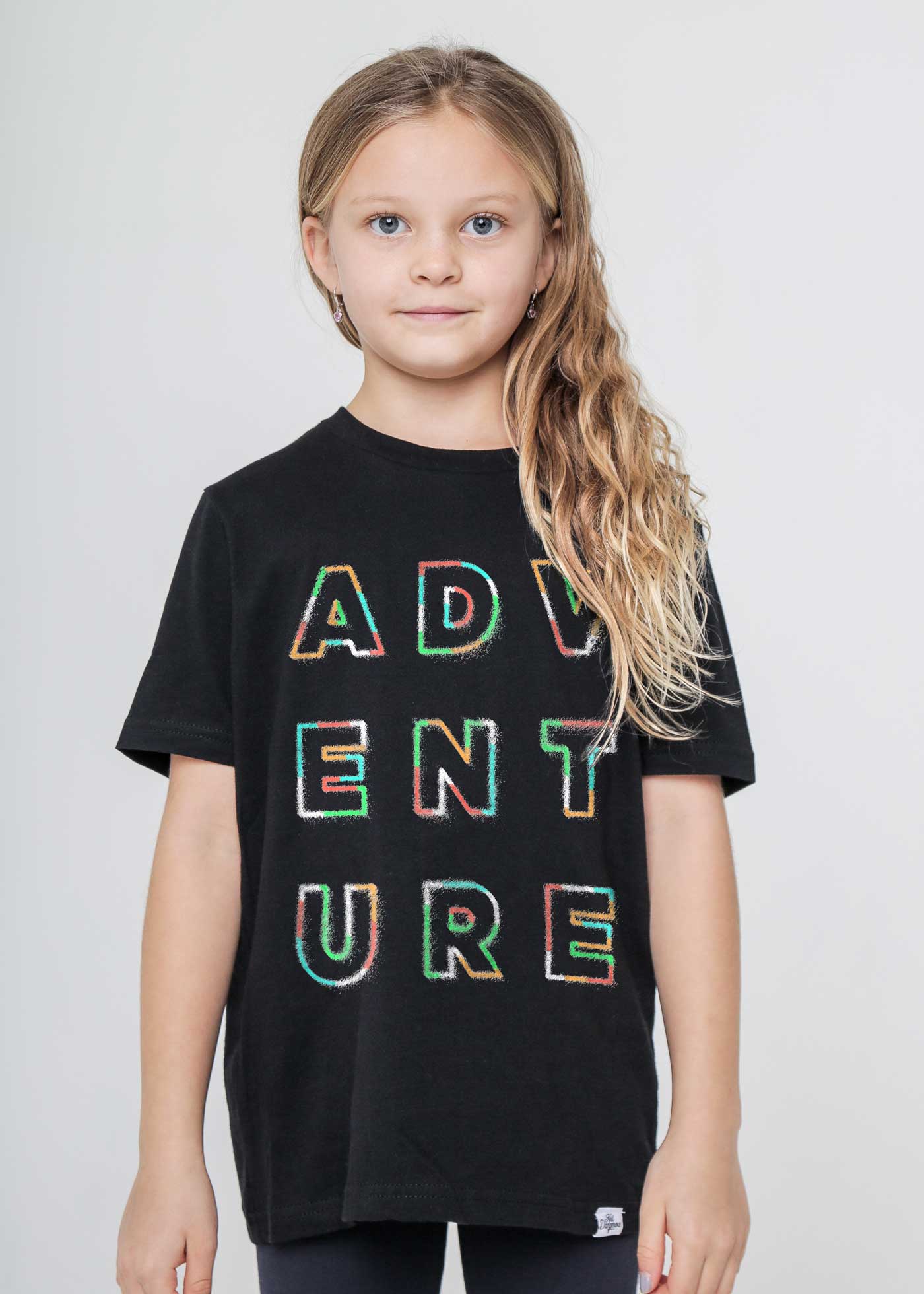 Adventure Graffiti Kid's Black T-Shirt