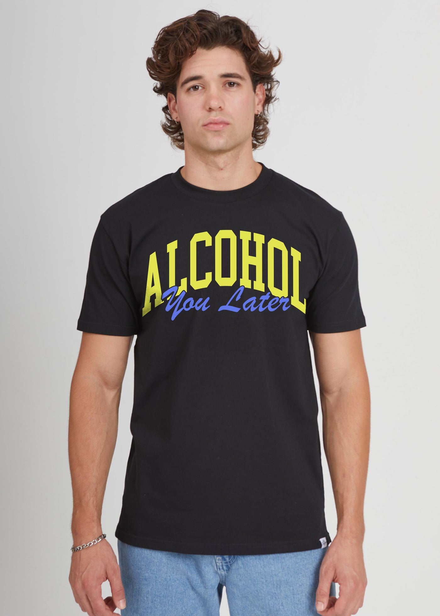 Alcohol You Later Men's Black Heavyweight T-Shirt