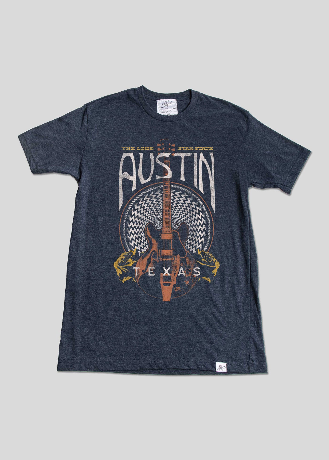 Austin Guitar Men's Heather Navy Classic T-Shirt