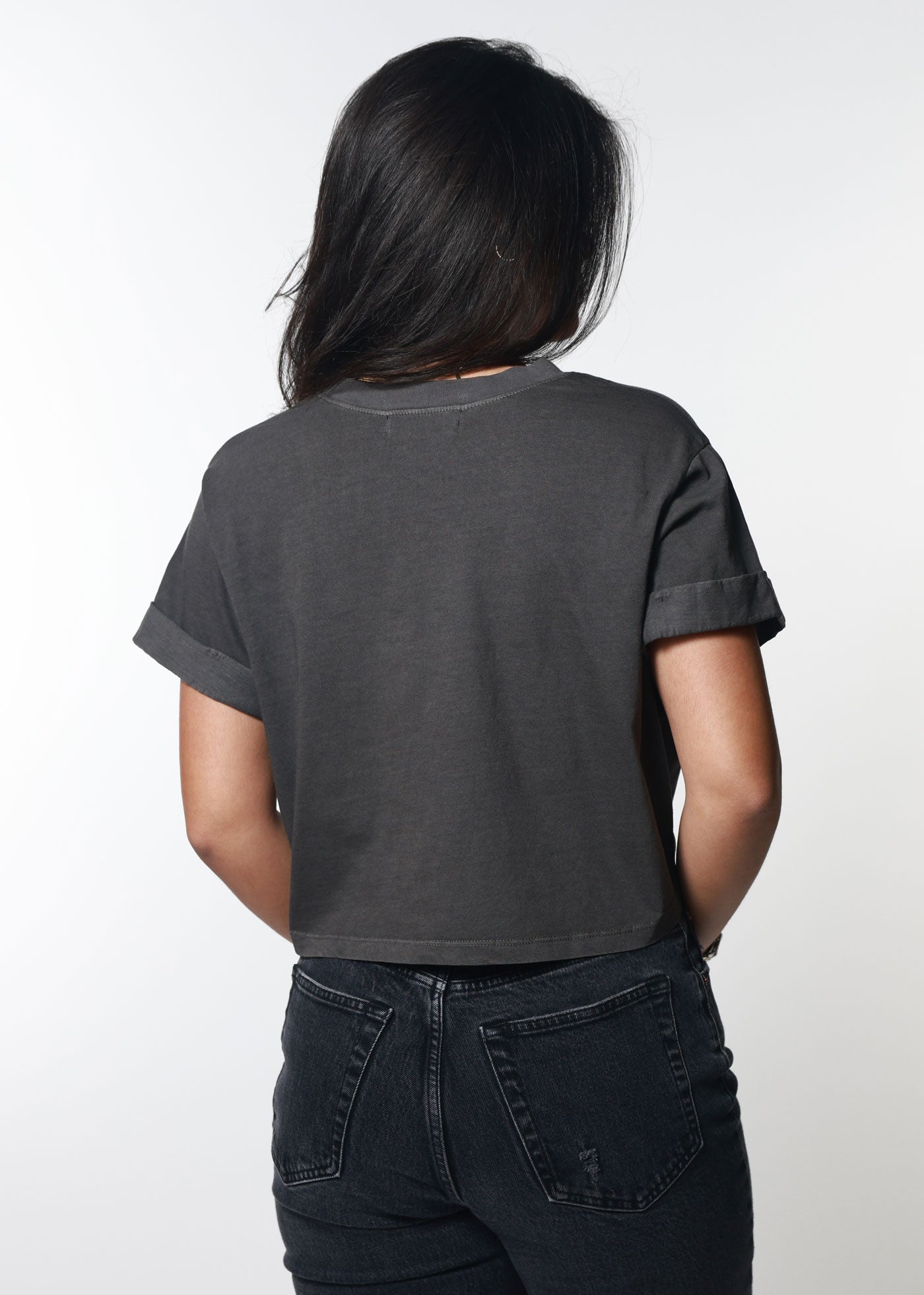 Choose Kindness Vintage Black Cropped Boyfriend Tee