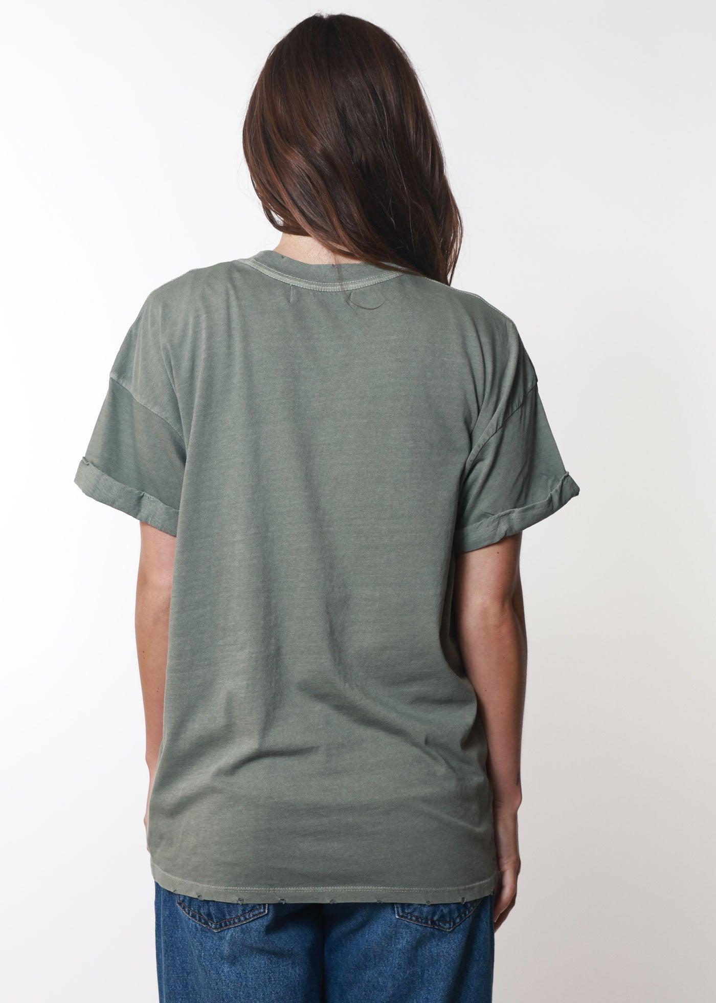 City of Angels Army Green Boyfriend Tee