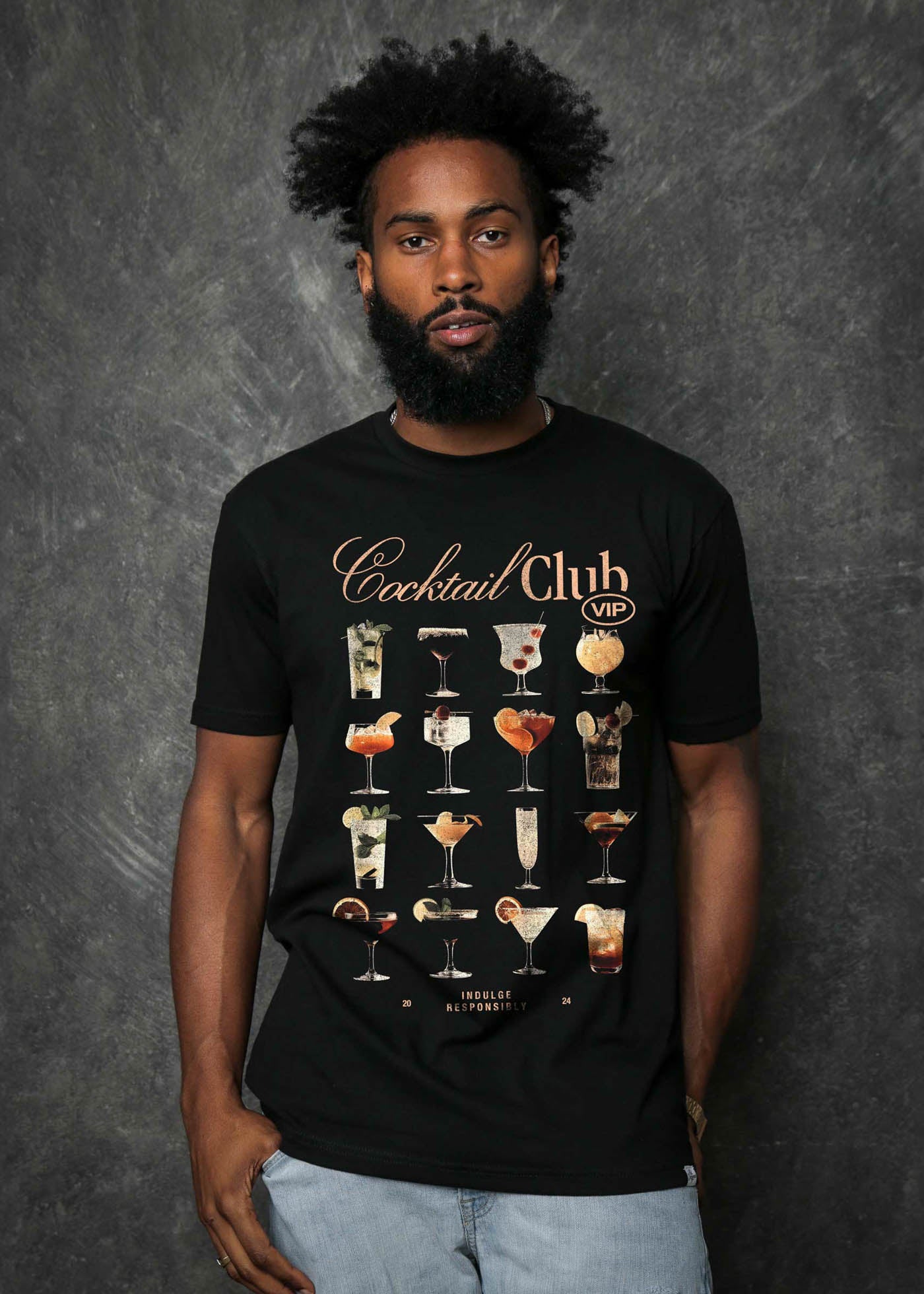 Cocktail Club Men's Classic Black T-Shirt