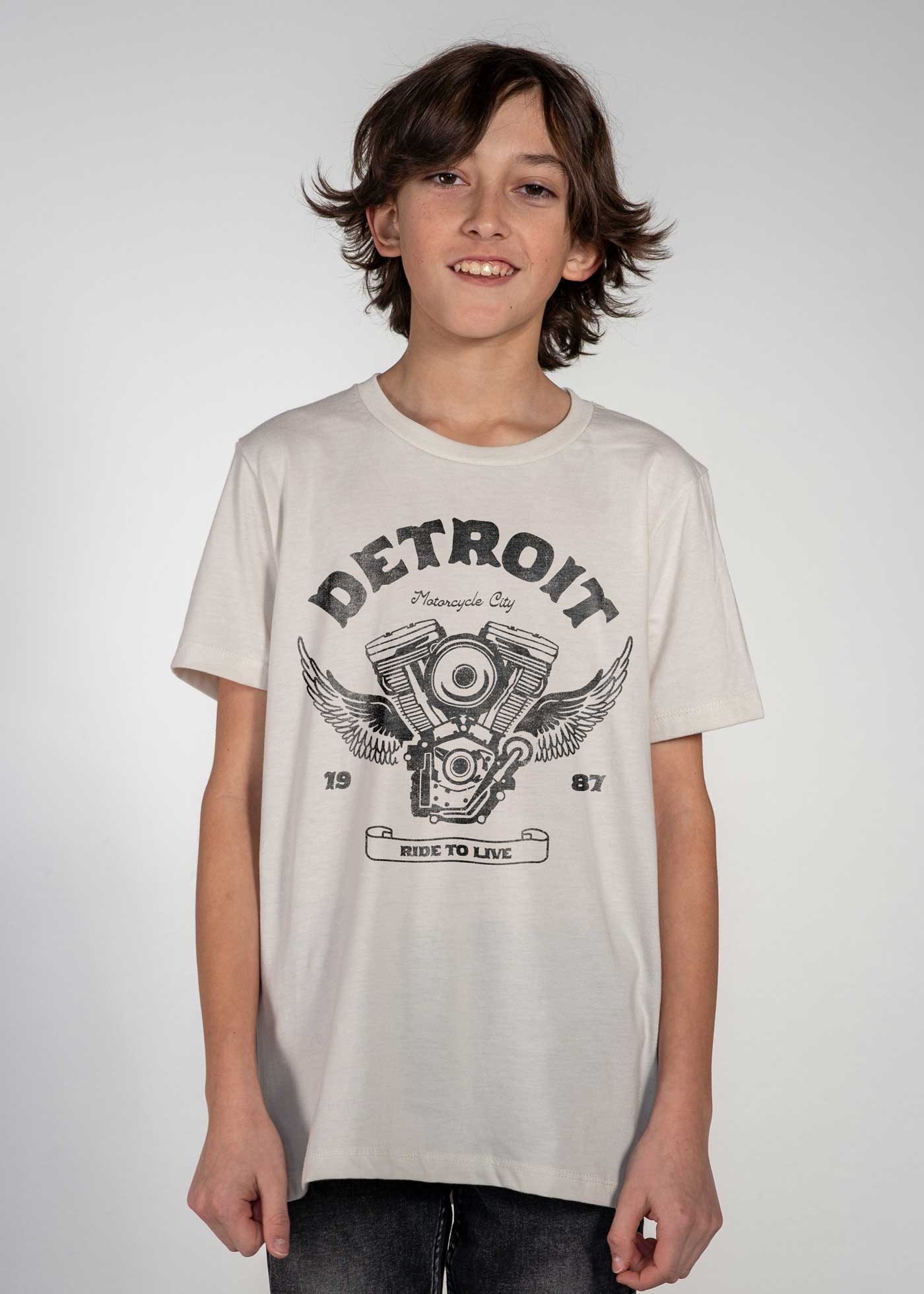 Detroit Engine Kid's Natural T-Shirt