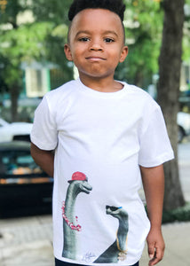 Dinosaurs Kid's White T-Shirt