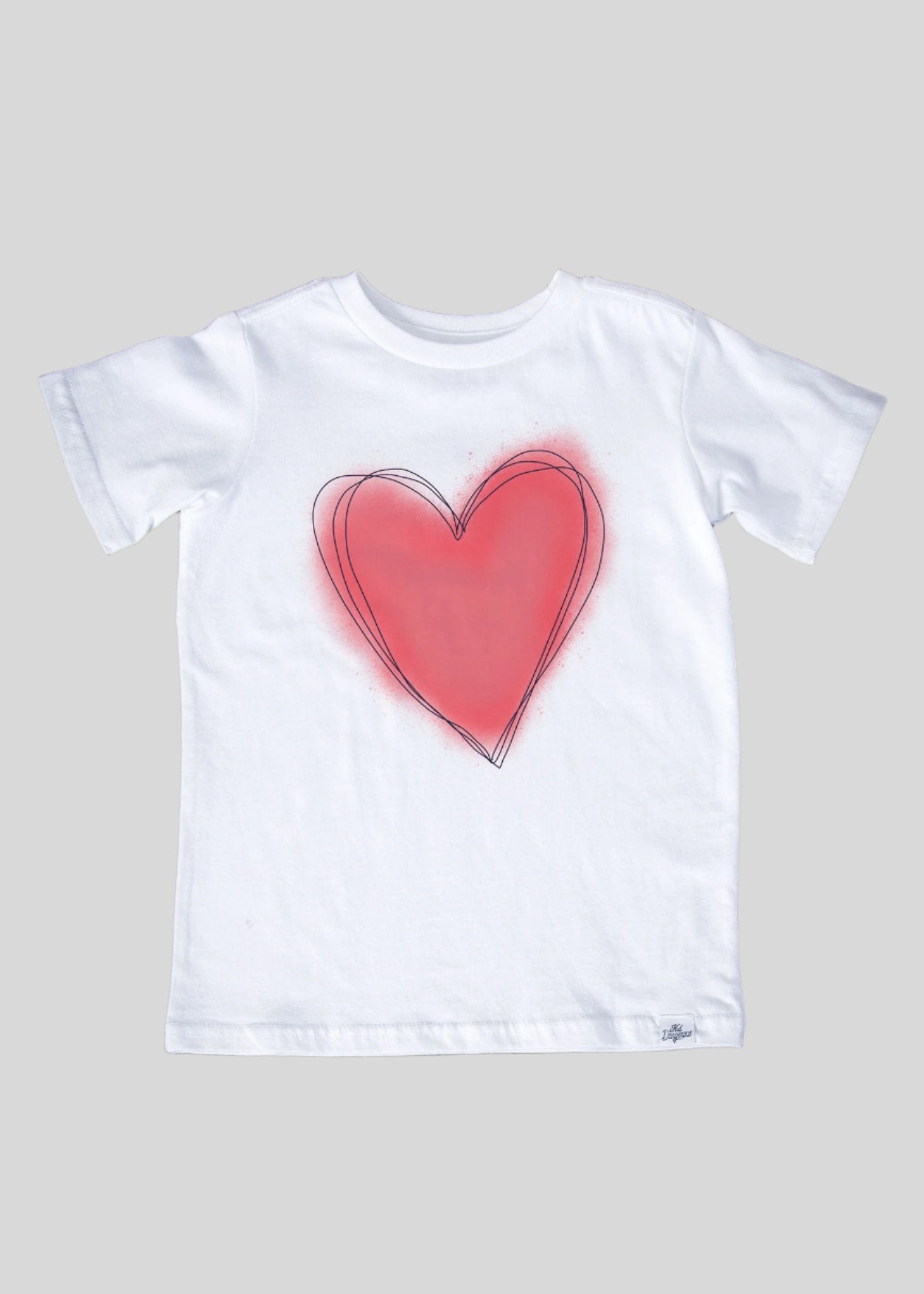 Doodle Heart Kid's White T-Shirt