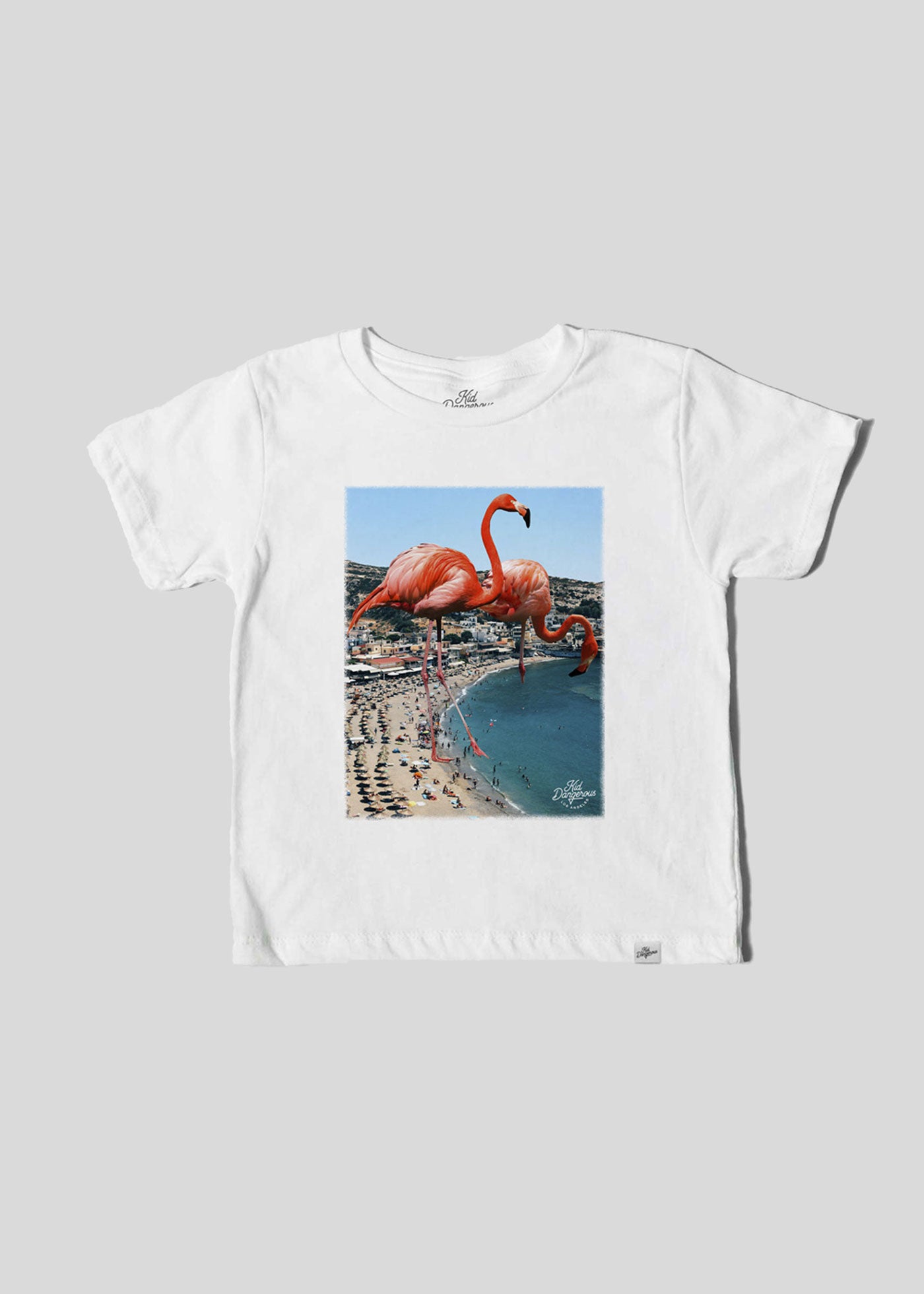 Flamingo Coast Kid's White T-Shirt