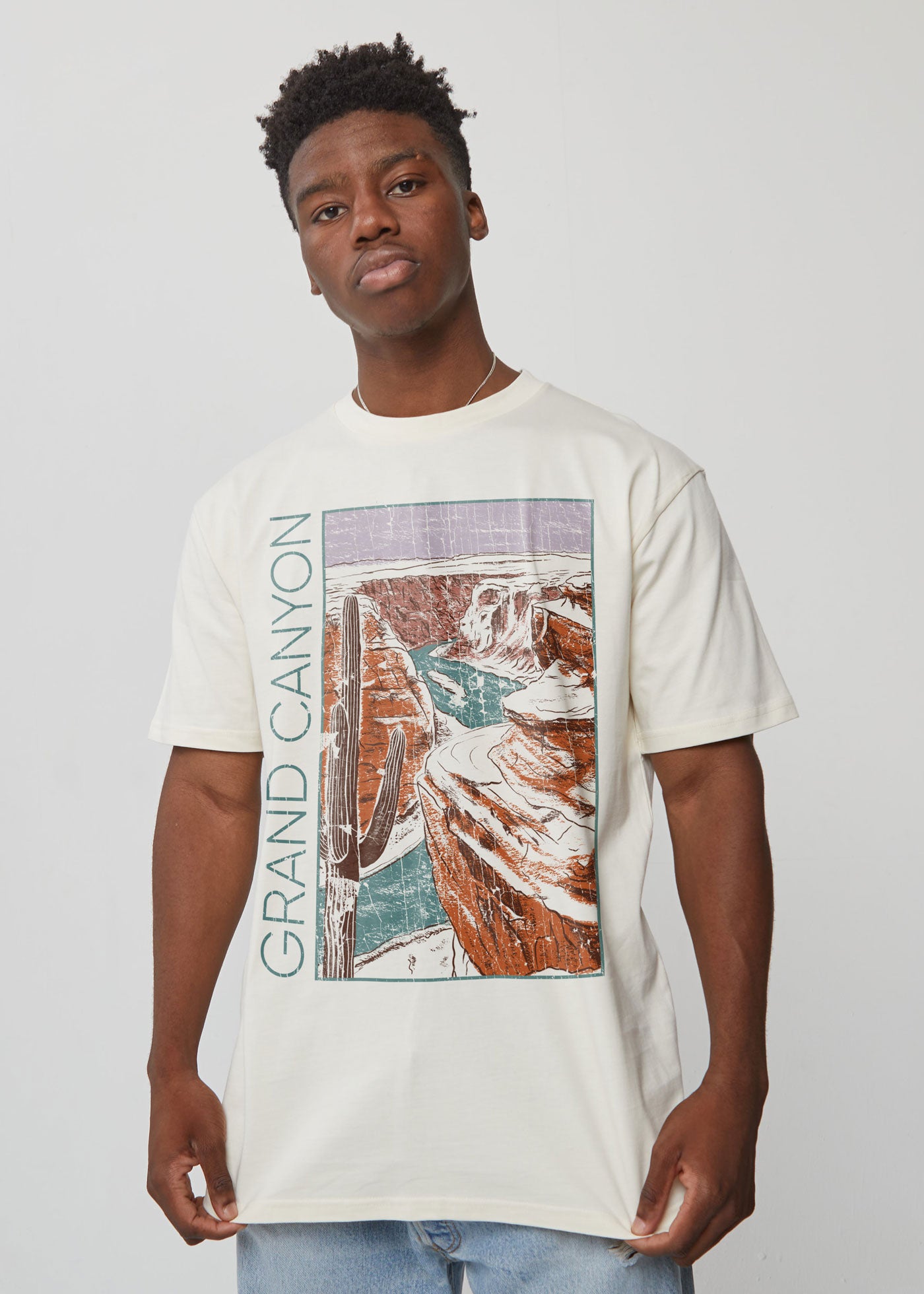 Grand Canyon 90s Men's Antique White Heavyweight T-Shirt