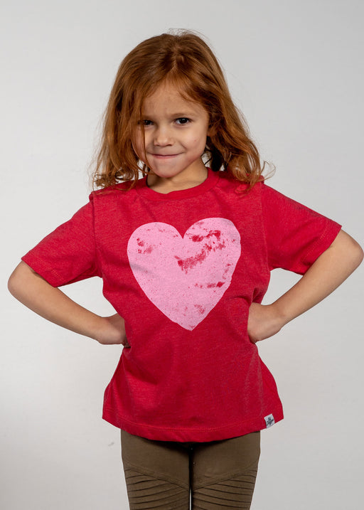 Heart Kid's Heather Red T-Shirt