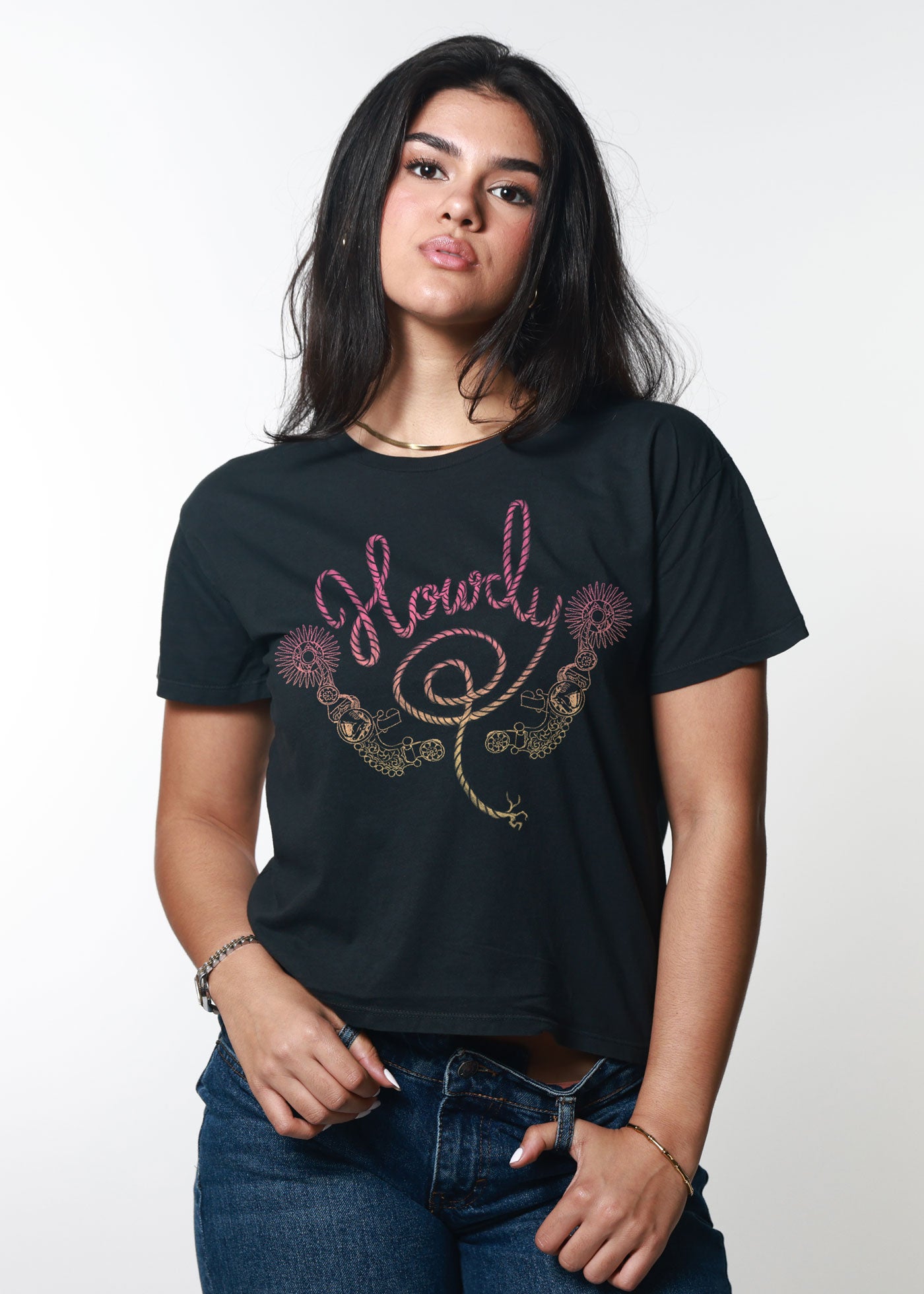 Howdy Faded Black Classic Tee