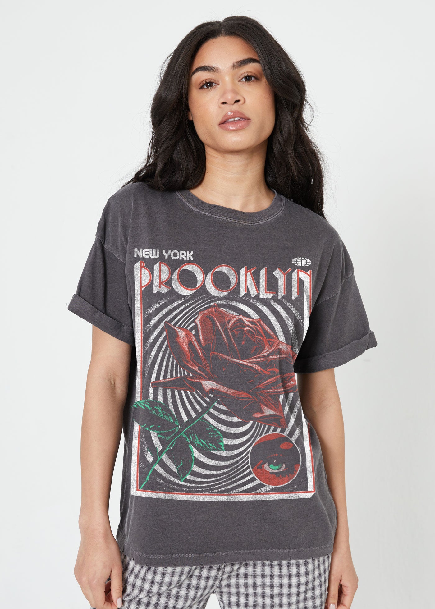 Brooklyn Rose Black Boyfriend Tee