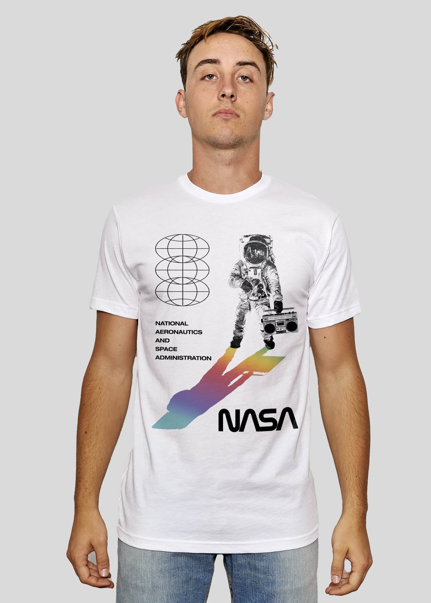 NASA Astro Shadow Men's White Classic T-Shirt