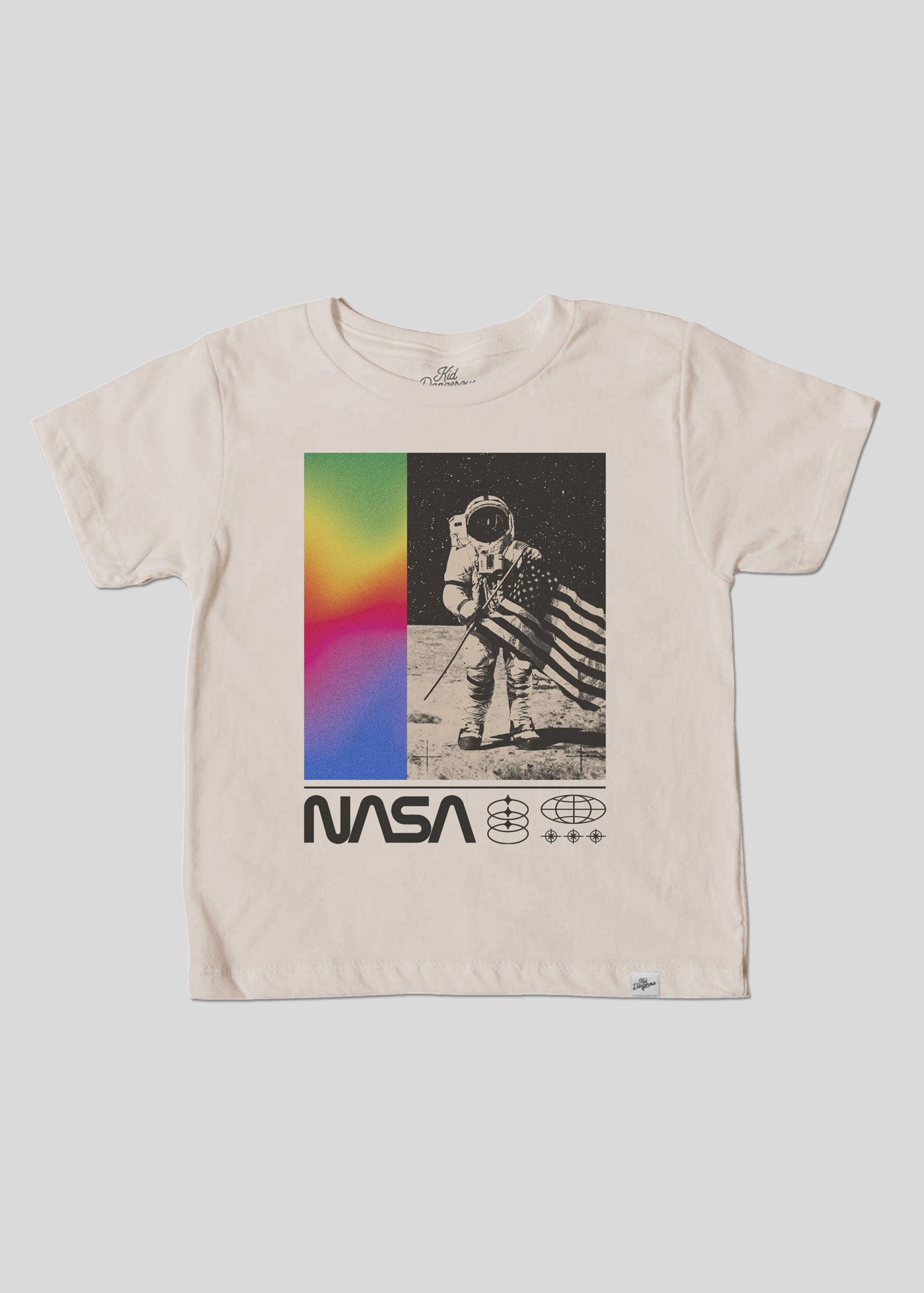 NASA Astronaut Flag Kid's Natural T-Shirt