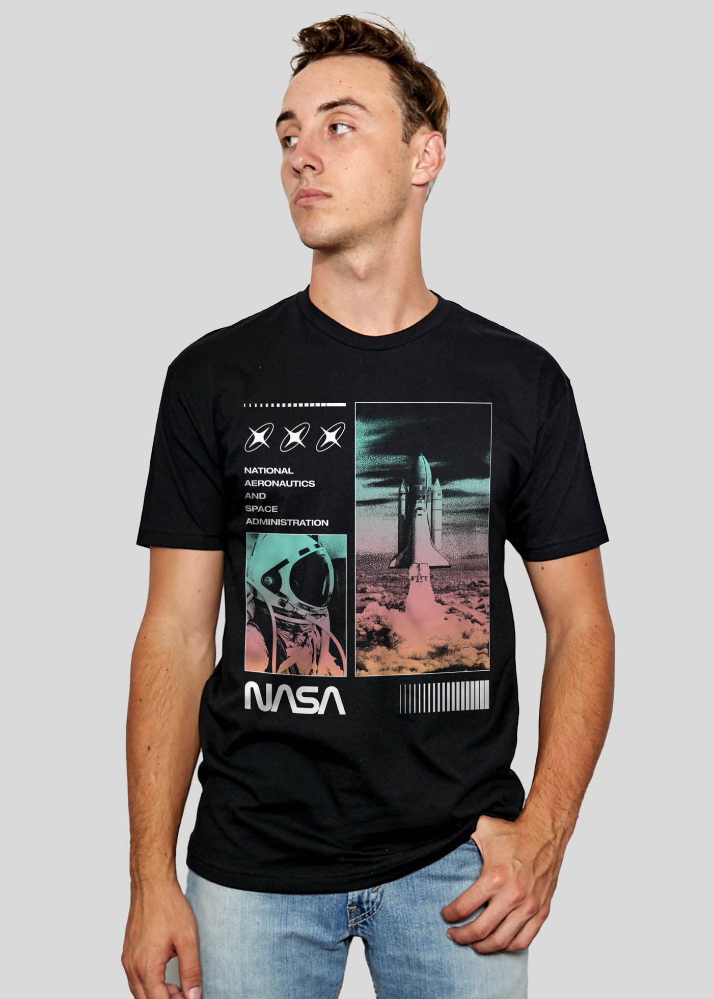 NASA Coundown Men's Classic Black T-Shirt