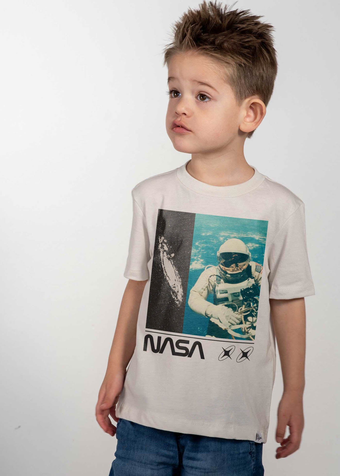 NASA Galaxy Poster Kid's Natural T-Shirt