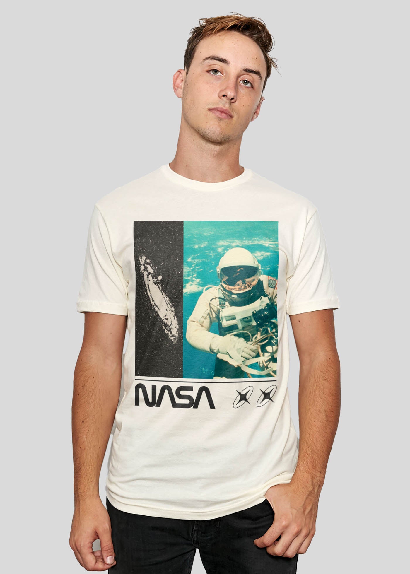 NASA Galaxy Poster Men's Antique White Classic T-Shirt