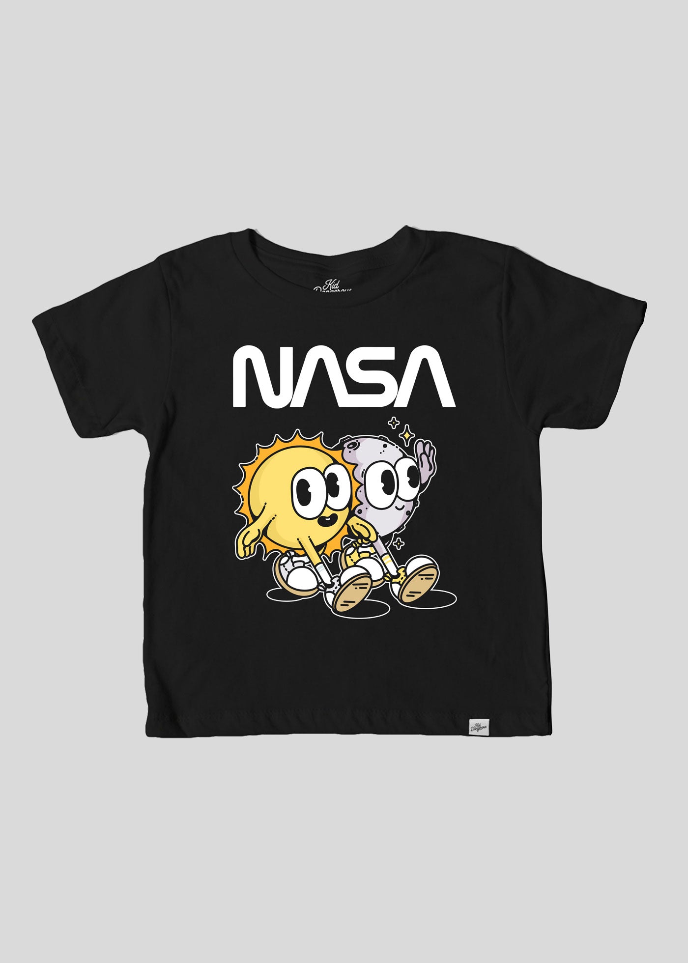 NASA Sun & Moon Kid's Black T-Shirt