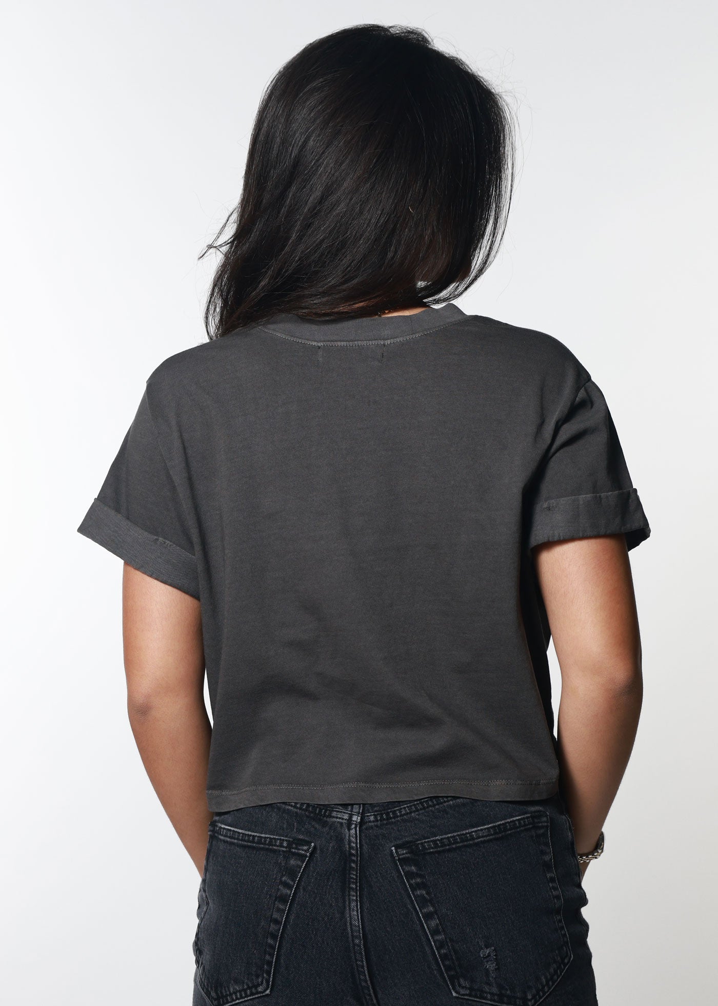 Nashville Rider Vintage Black Cropped Boyfriend Tee