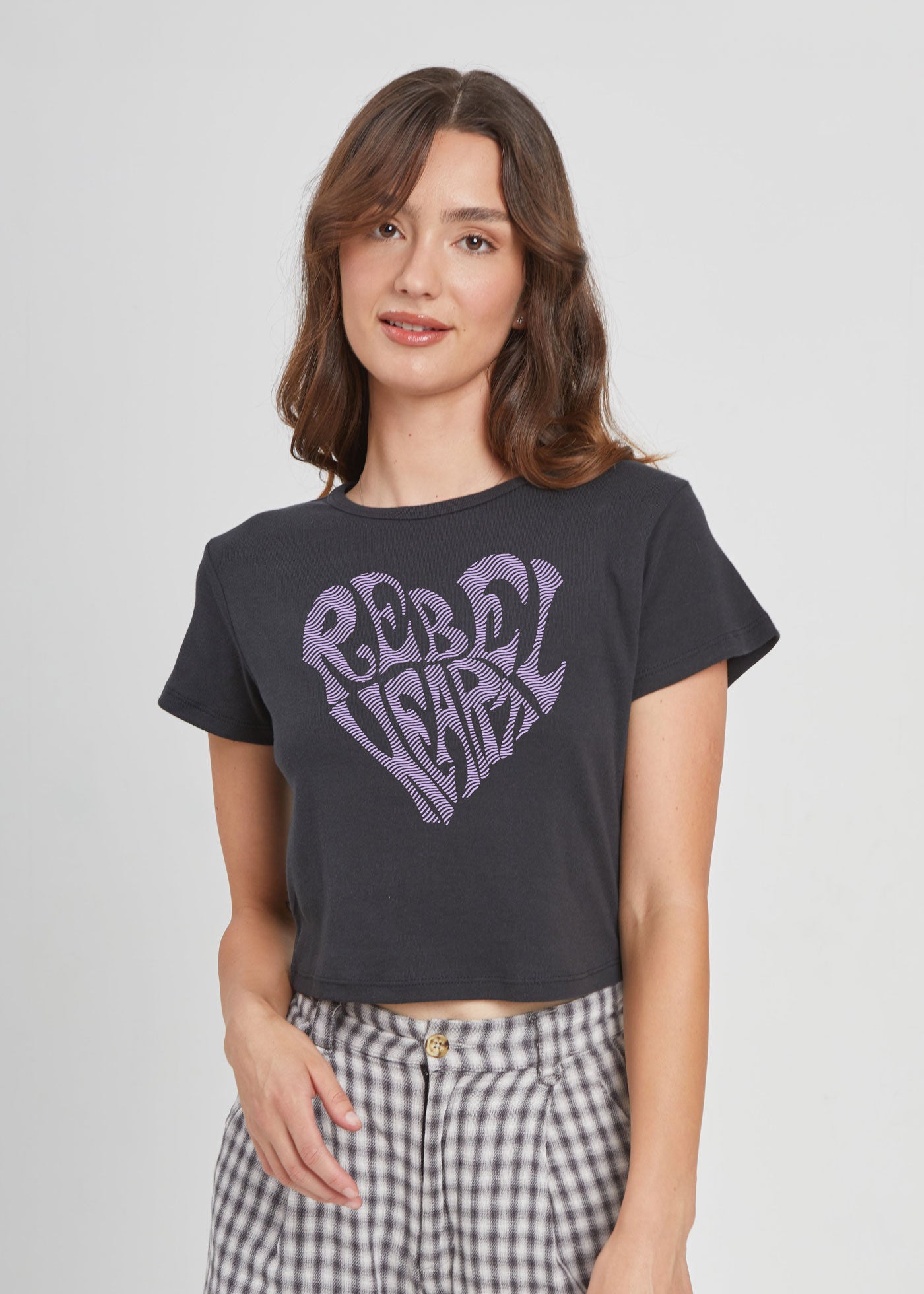 Rebel Heart Faded Black Baby Tee