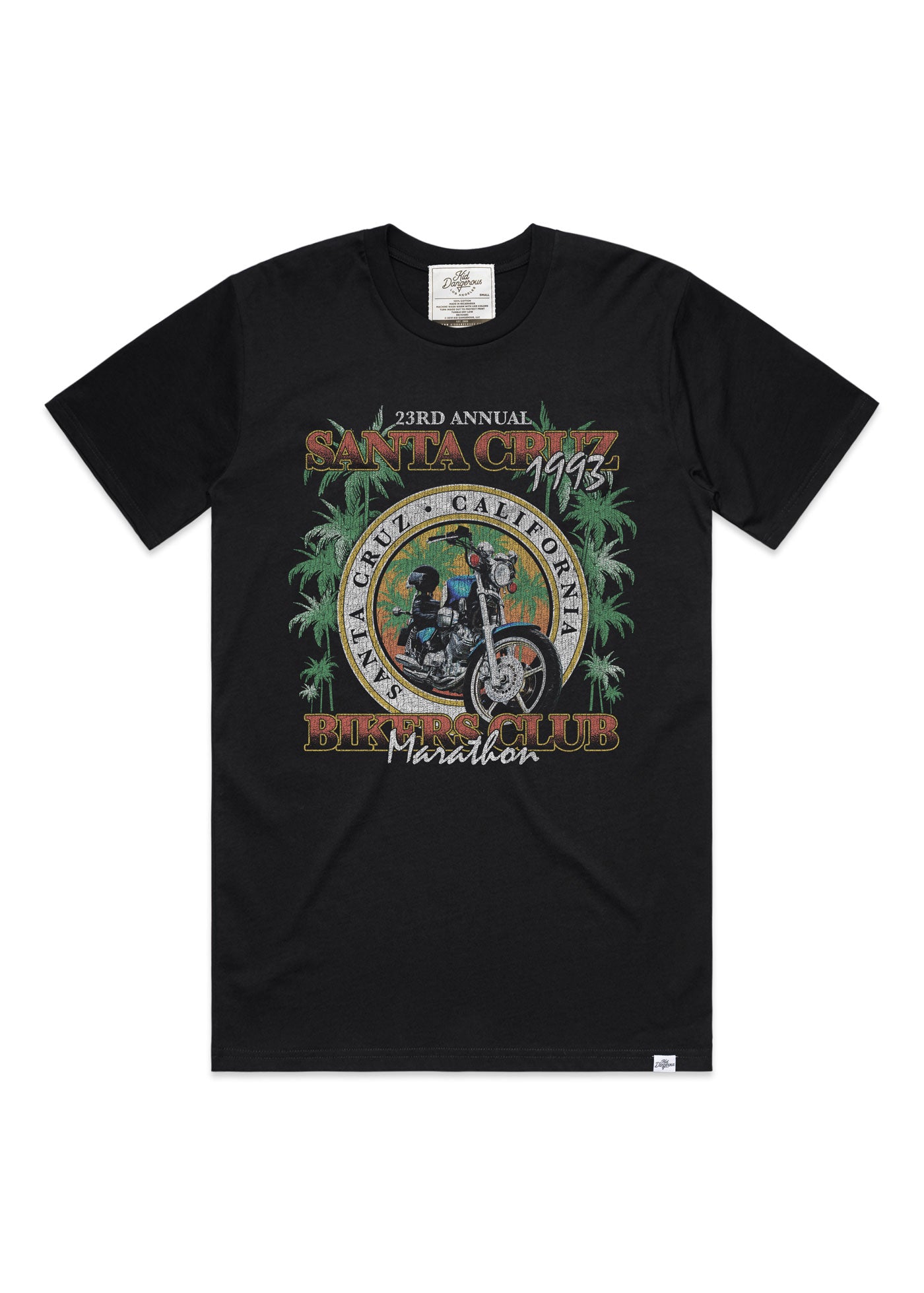 Santa Cruz Biker's Club Men's Black Heavyweight T-Shirt