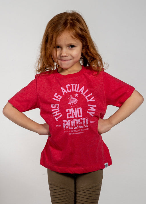 Second Rodeo Kid's Heather Red T-Shirt alternate view