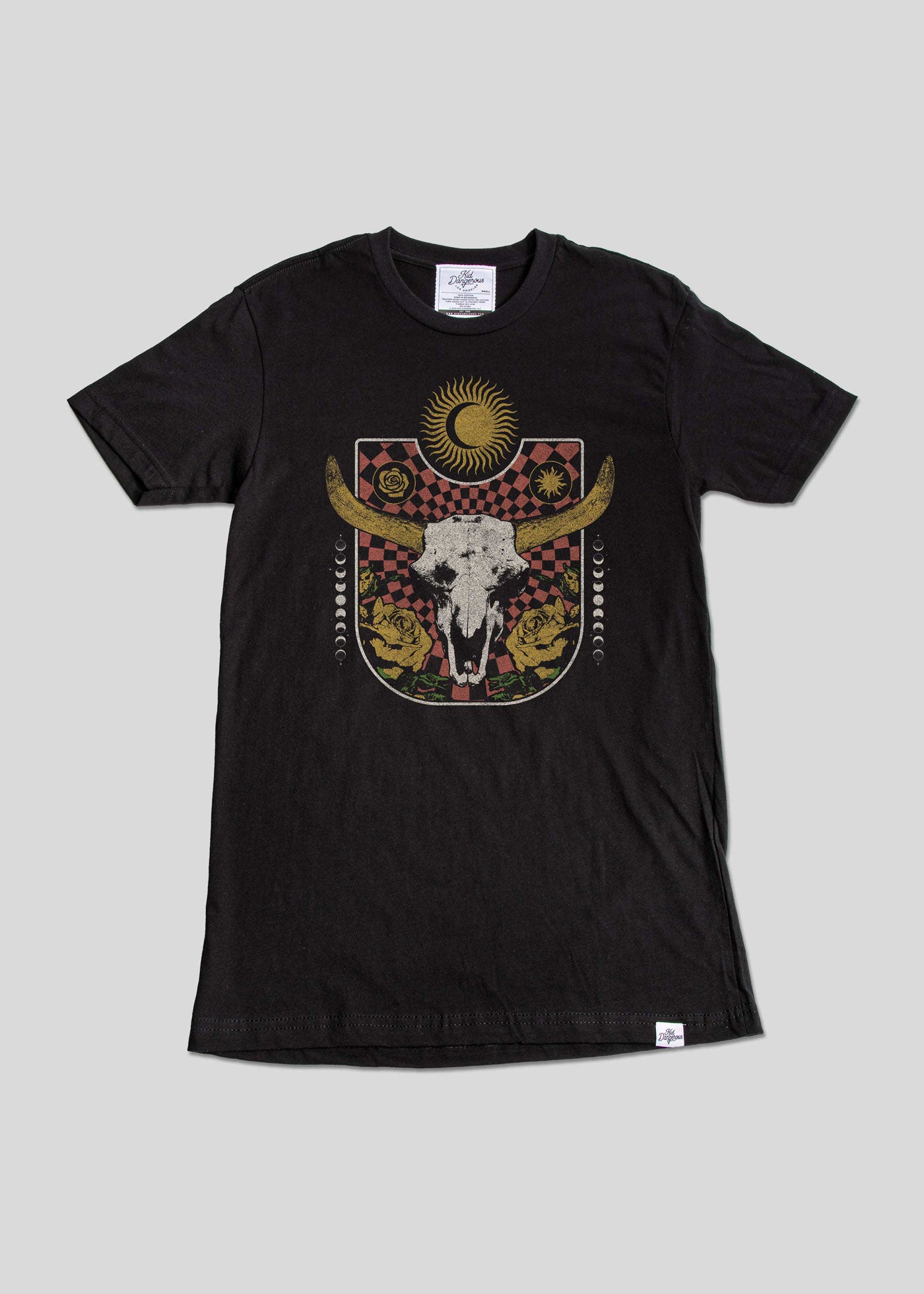 Skull & Roses Men's Classic Black T-Shirt