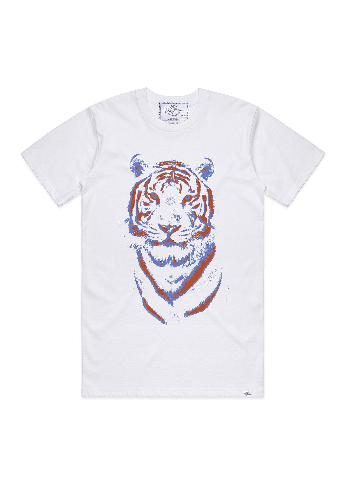 Tiger Stencil Men's White Heavyweight T-Shirt