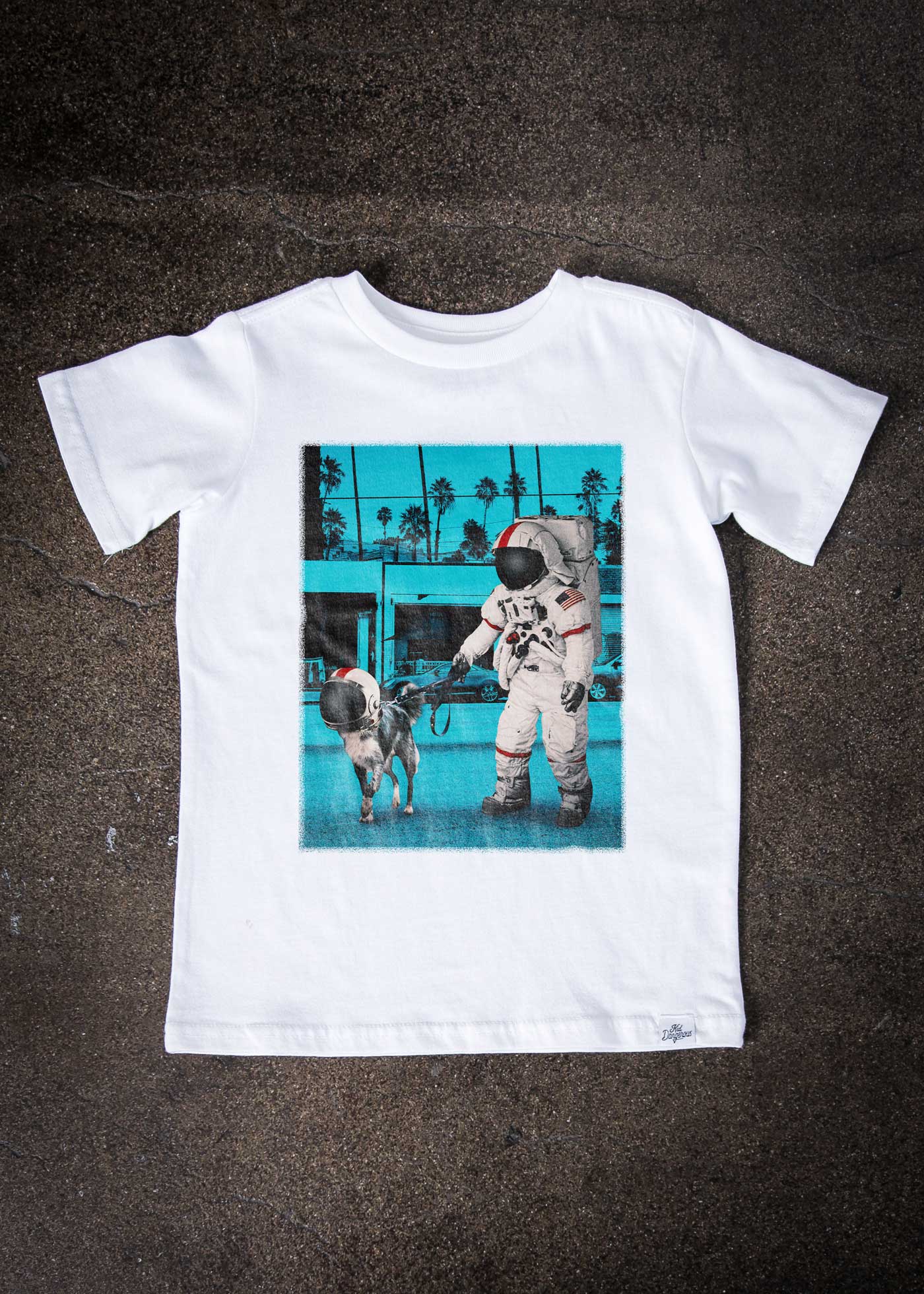 Astro Dog Kid's White T-Shirt