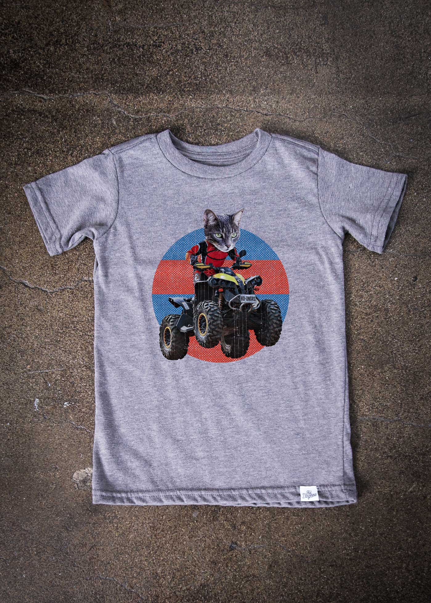 Cat ATV Kid's Heather Grey T-Shirt