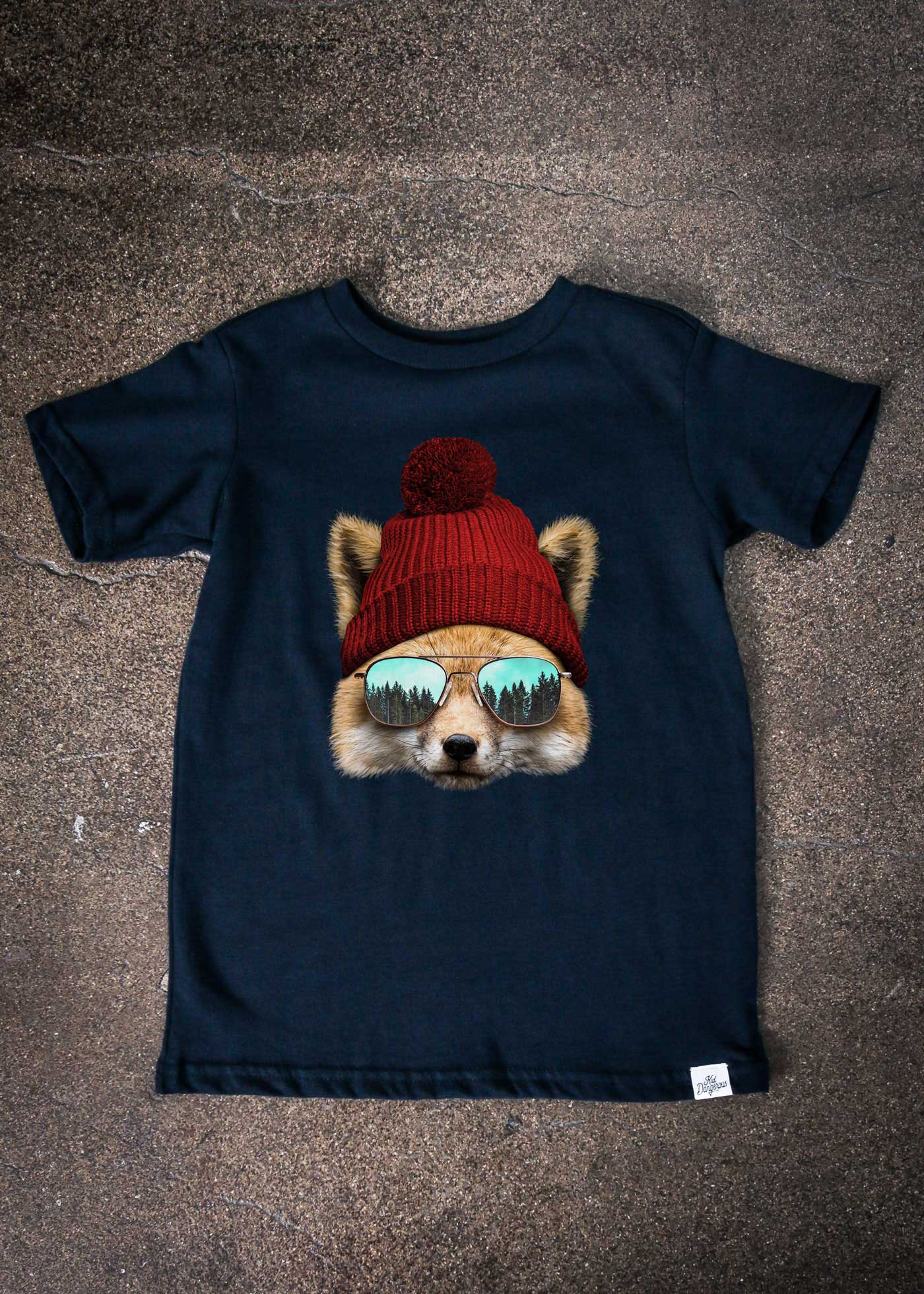 Fox Shades Kid's Navy T-Shirt