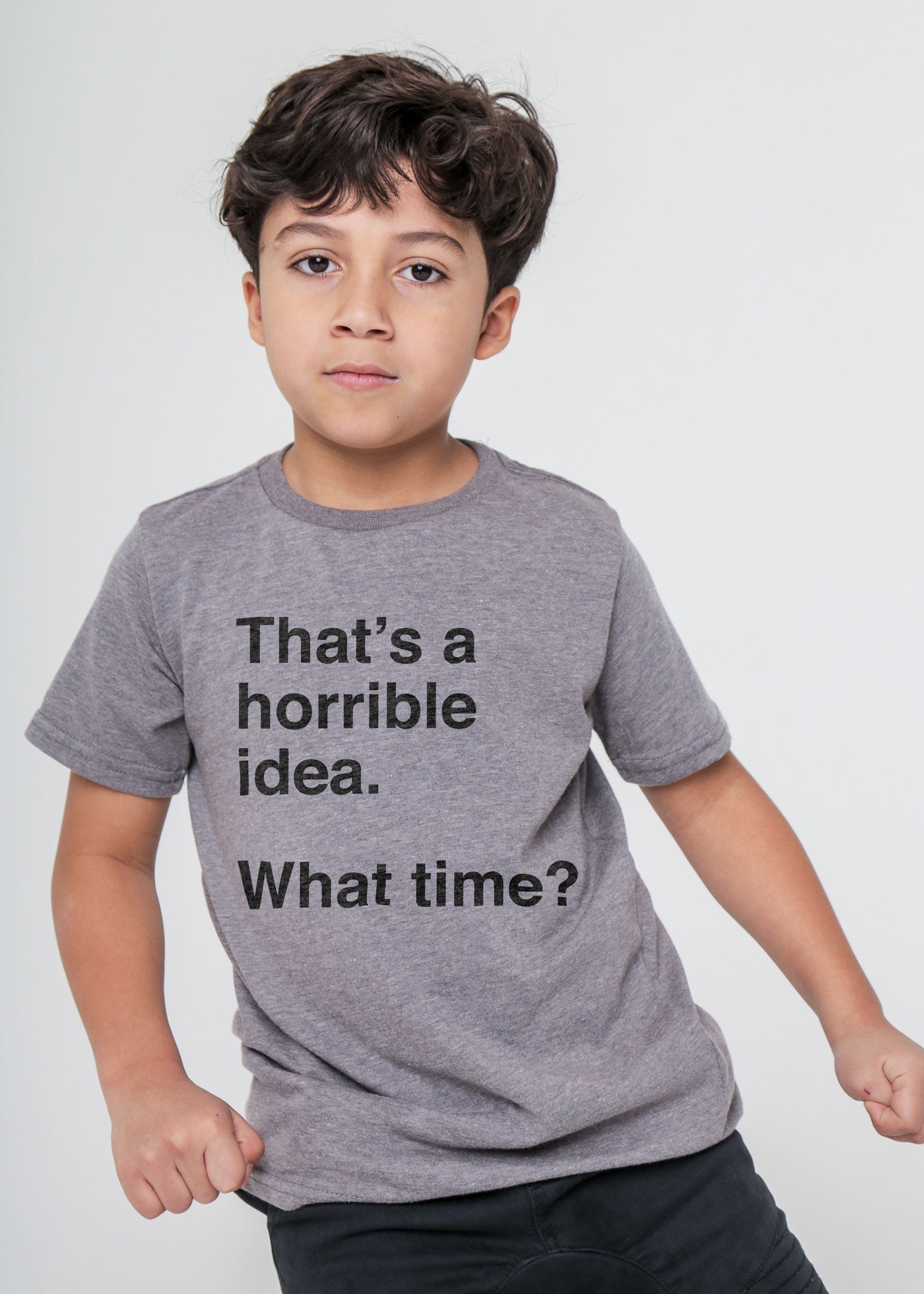 Horrible Idea Kid's Heather Grey T-Shirt