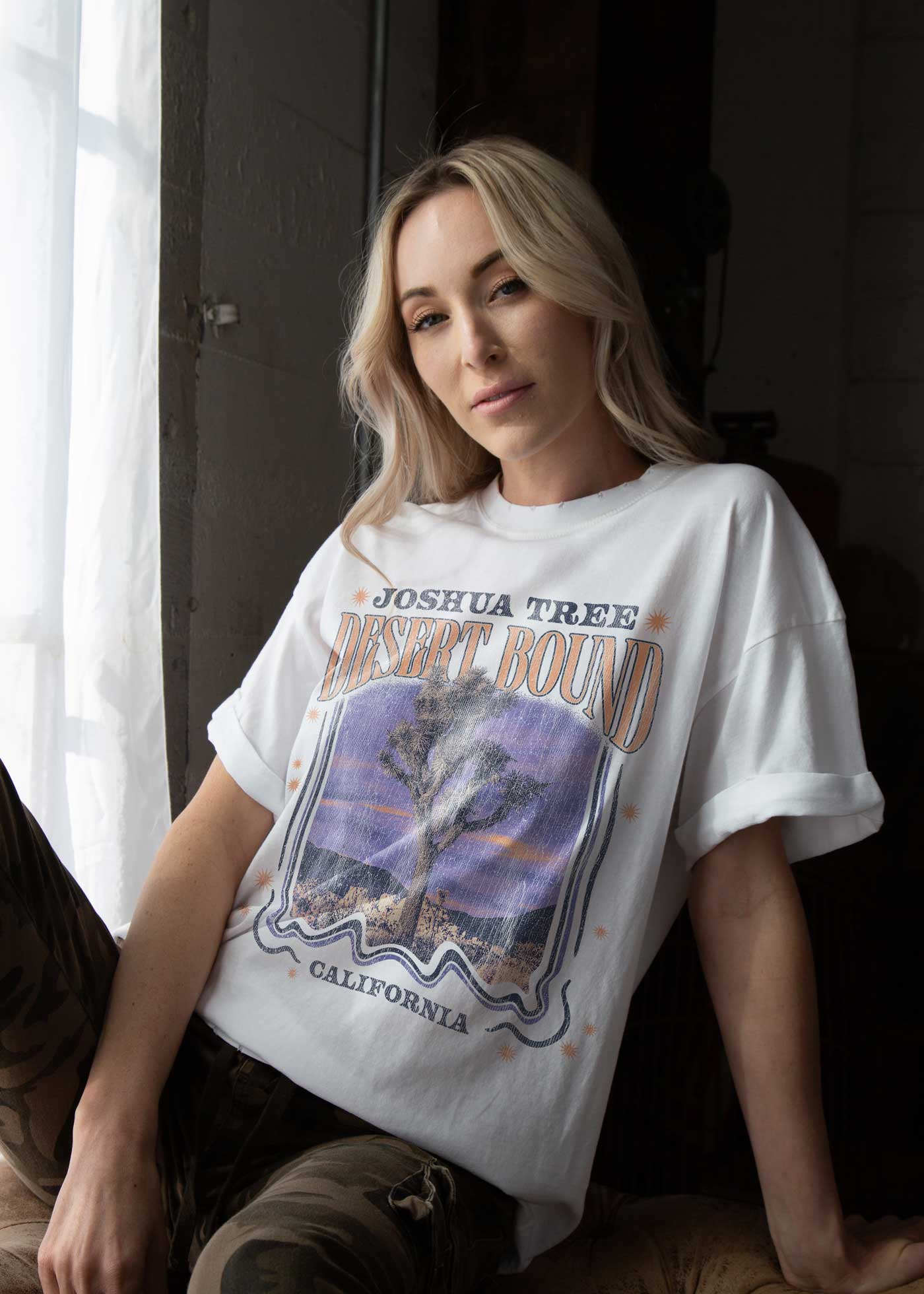 Joshua Tree Tour White Boyfriend Tee