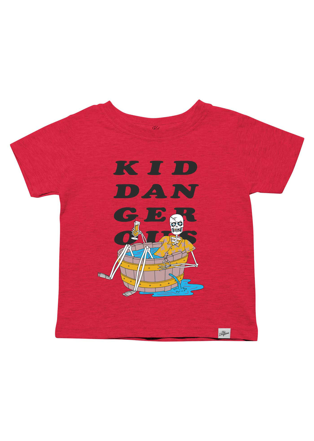 KD Skeleton Tub Kid s Heather Red T Shirt Kid Dangerous