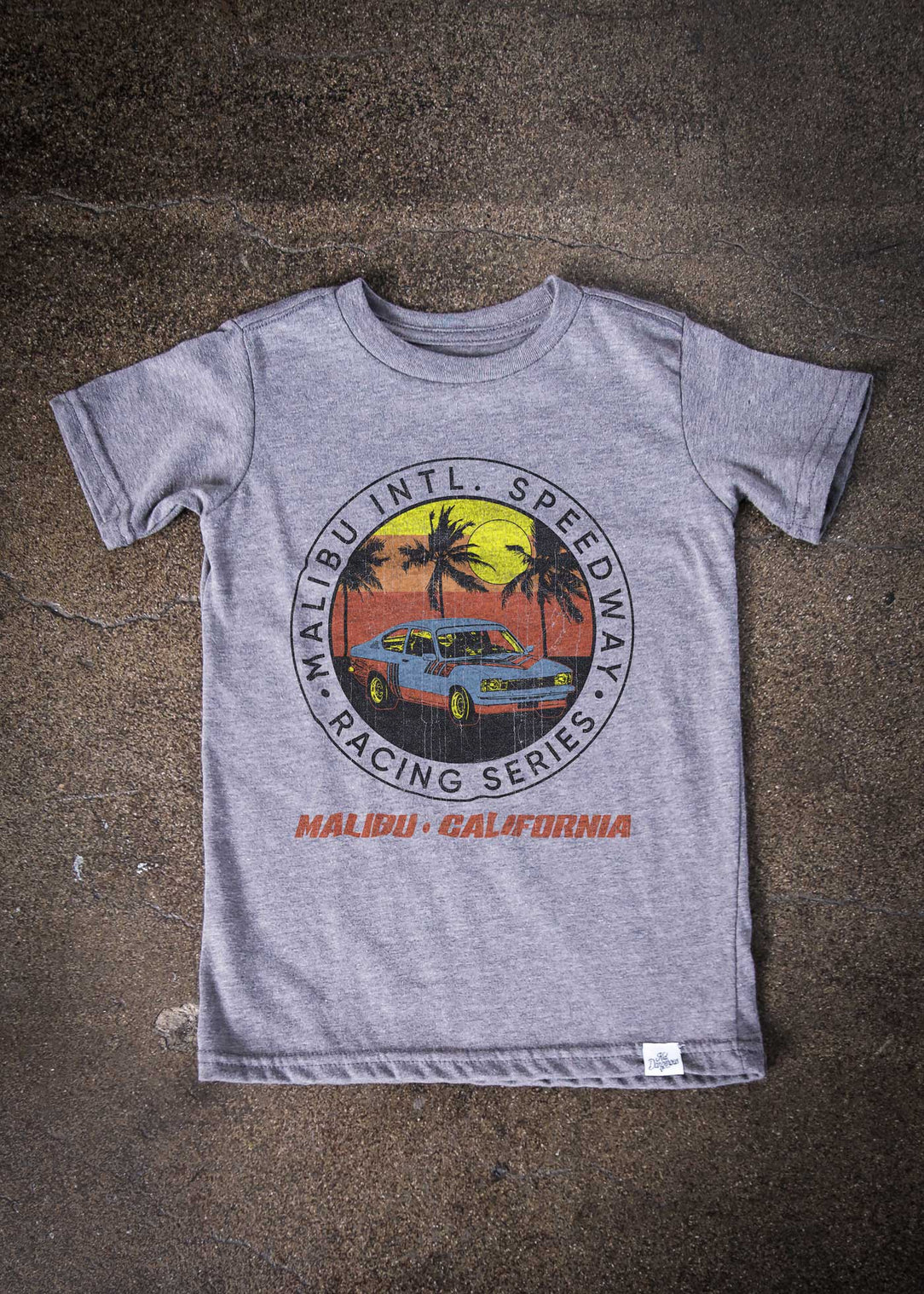 — Malibu Heather Grey Speedway Kid\'s Kid Dangerous T-Shirt