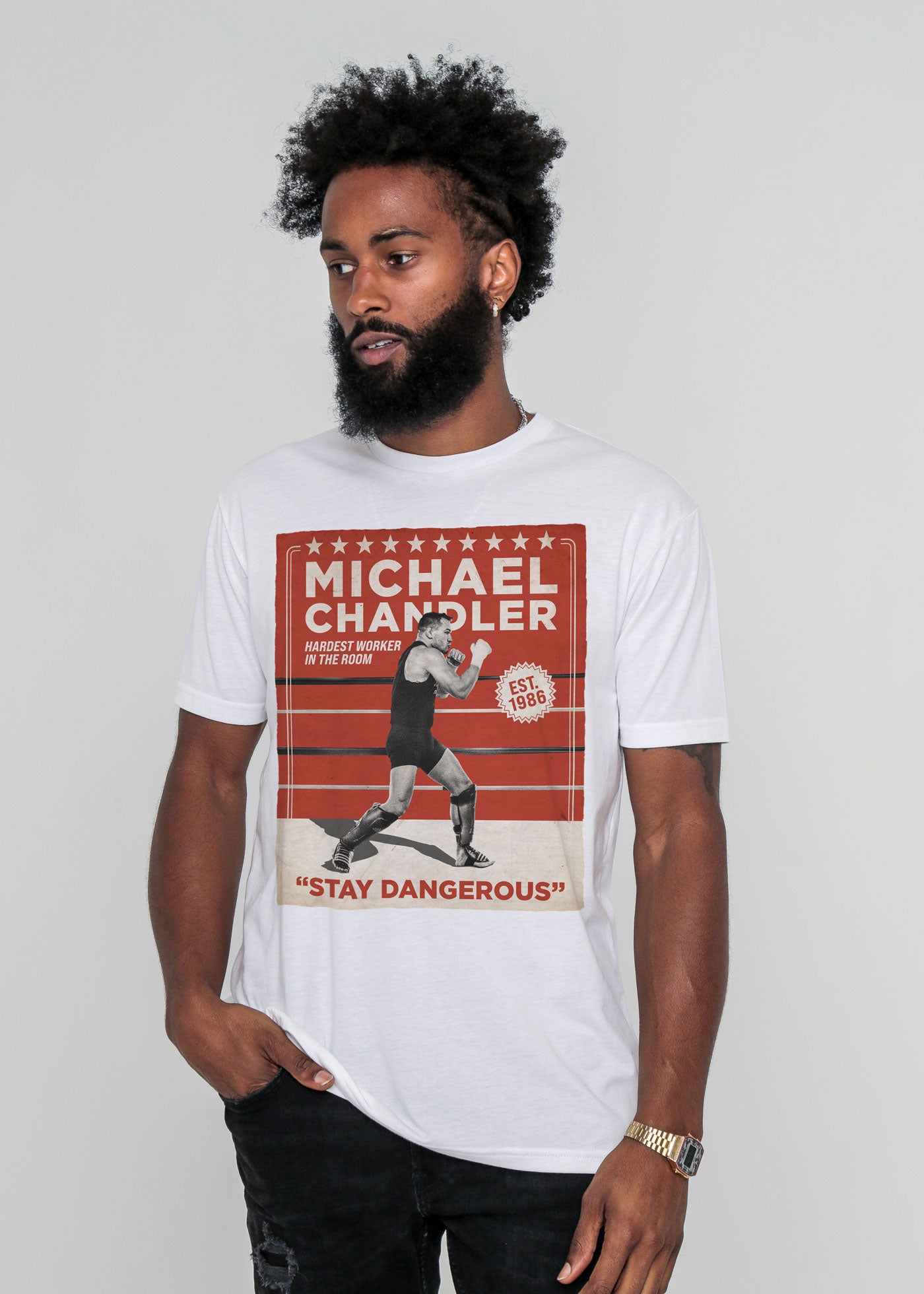 Michael Chandler Boxing Poster White Classic T-Shirt