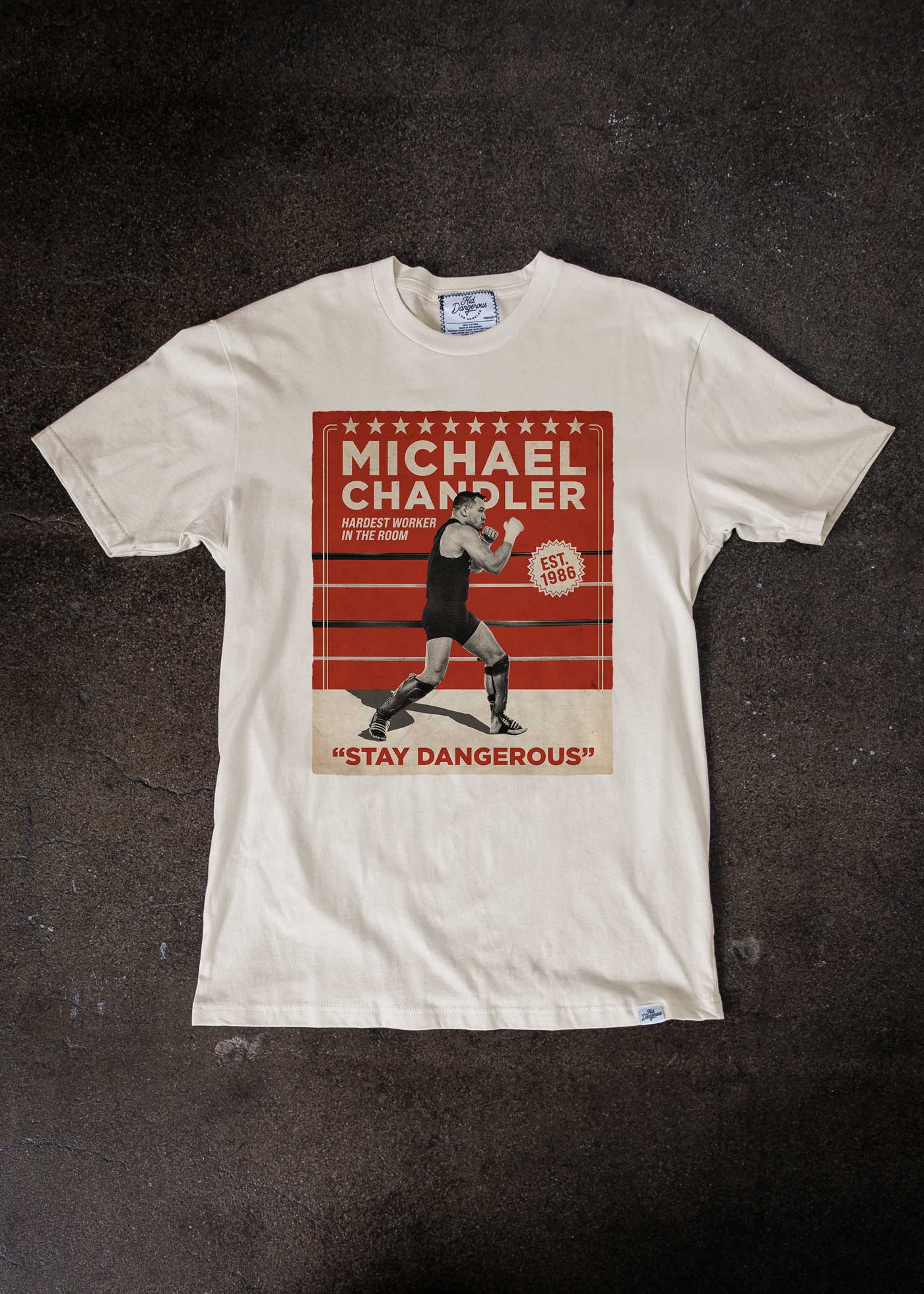 Michael Chandler Boxing Poster Antique White Classic T-Shirt