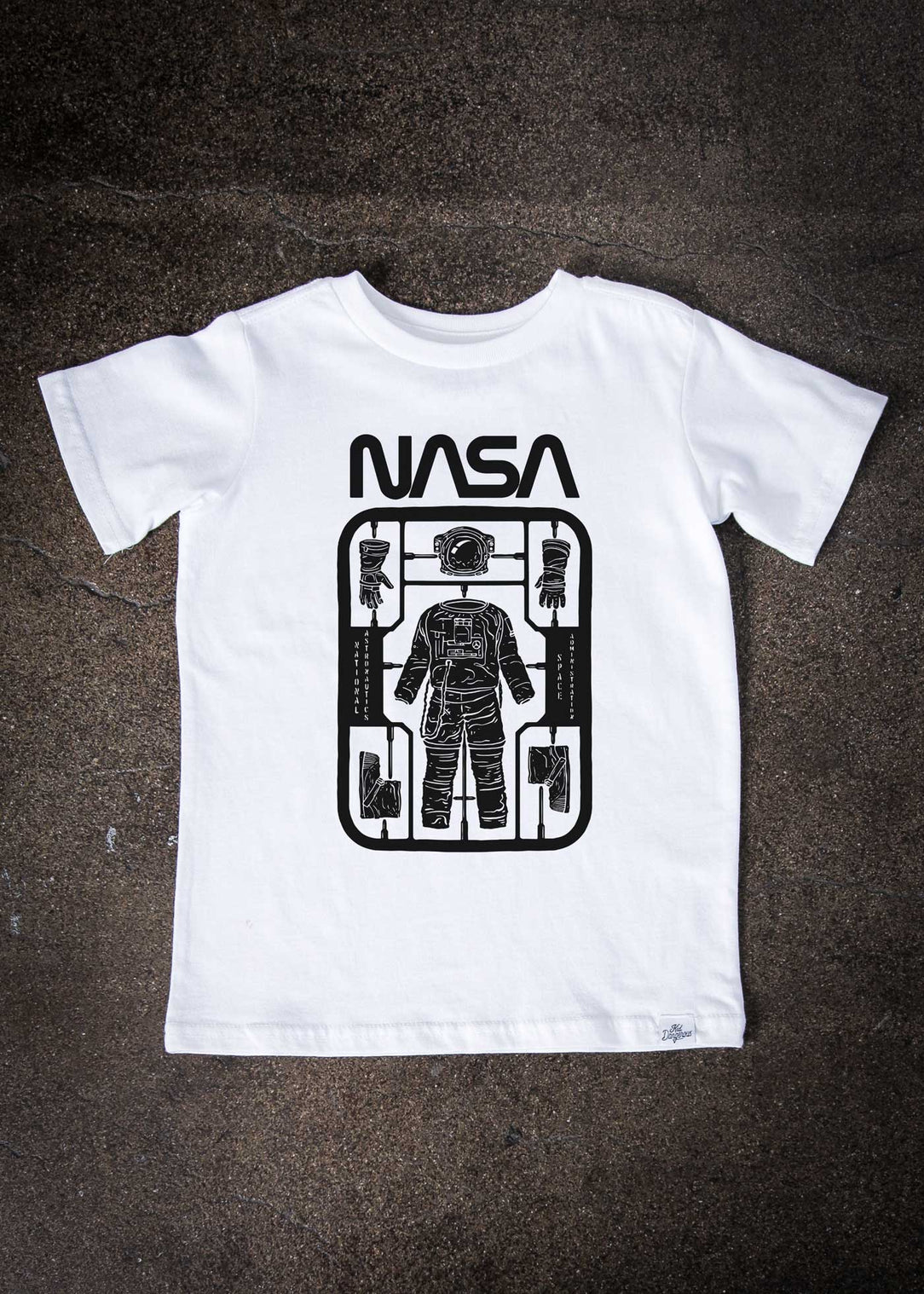 NASA Astronaut Kid Dangerous Kid\'s — White T-Shirt Toy