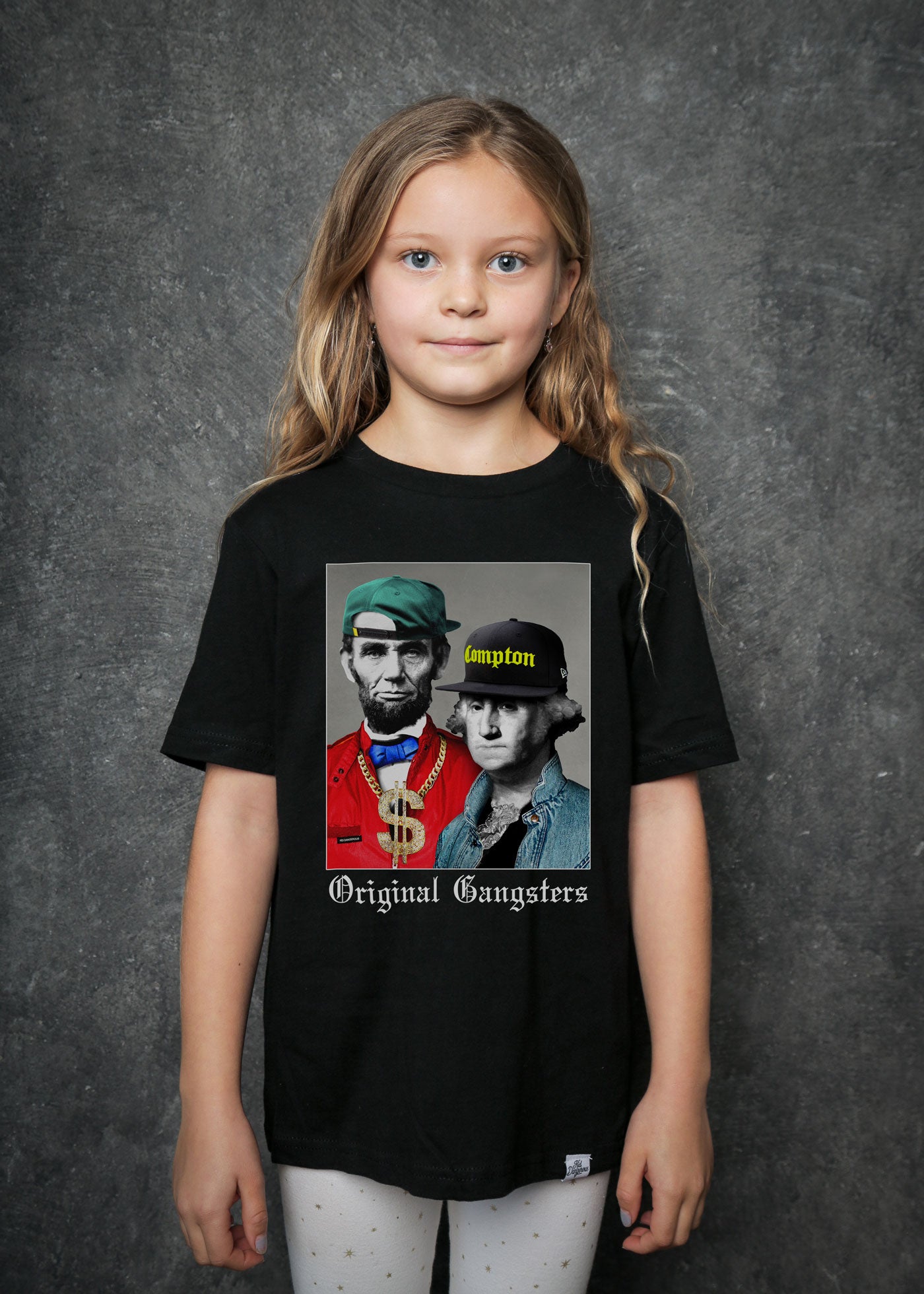 Original Gangsters Duo Kid's Black T-Shirt