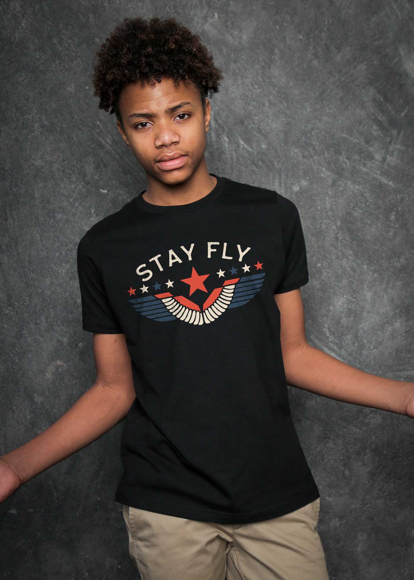 Stay Fly Kid's Black T-Shirt