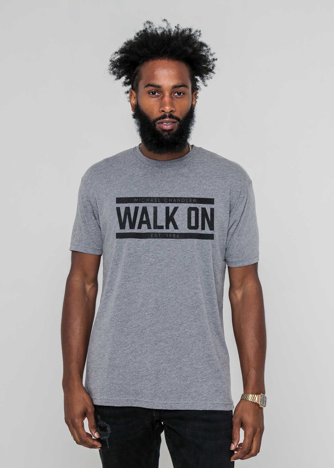 Walk On Stripes Heather Grey Classic T-Shirt